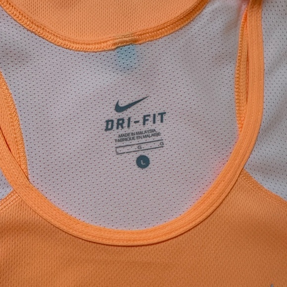 Nike Orange Racerback Tank Top Moisture-Wicking - Picture 11 of 14